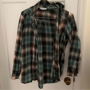 Plaid Button-Up Shirt